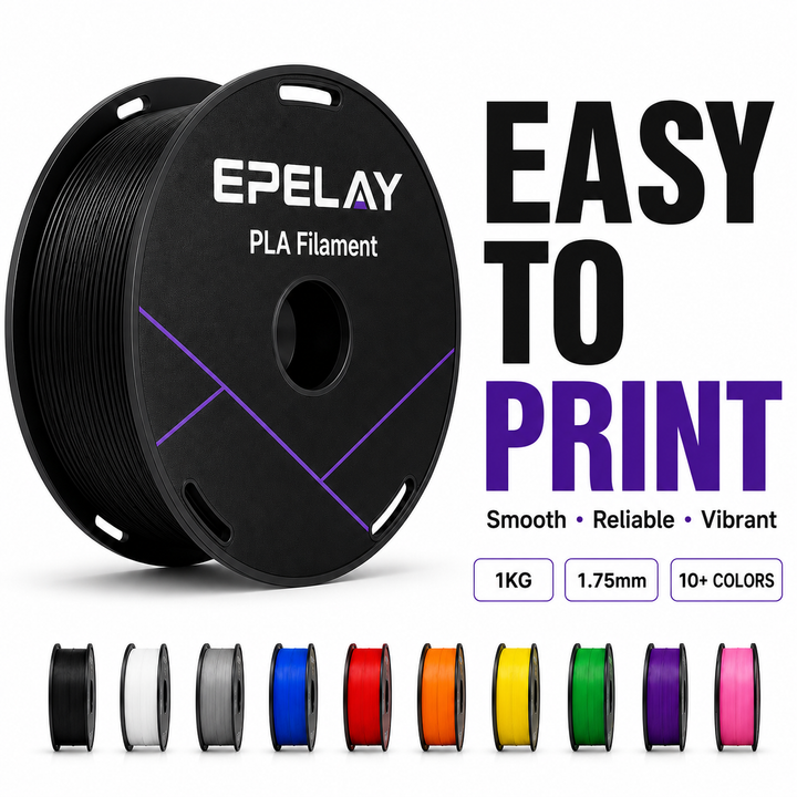 EPELAY PLA+ 3D Printer Filament 1.75mm, 1kg
