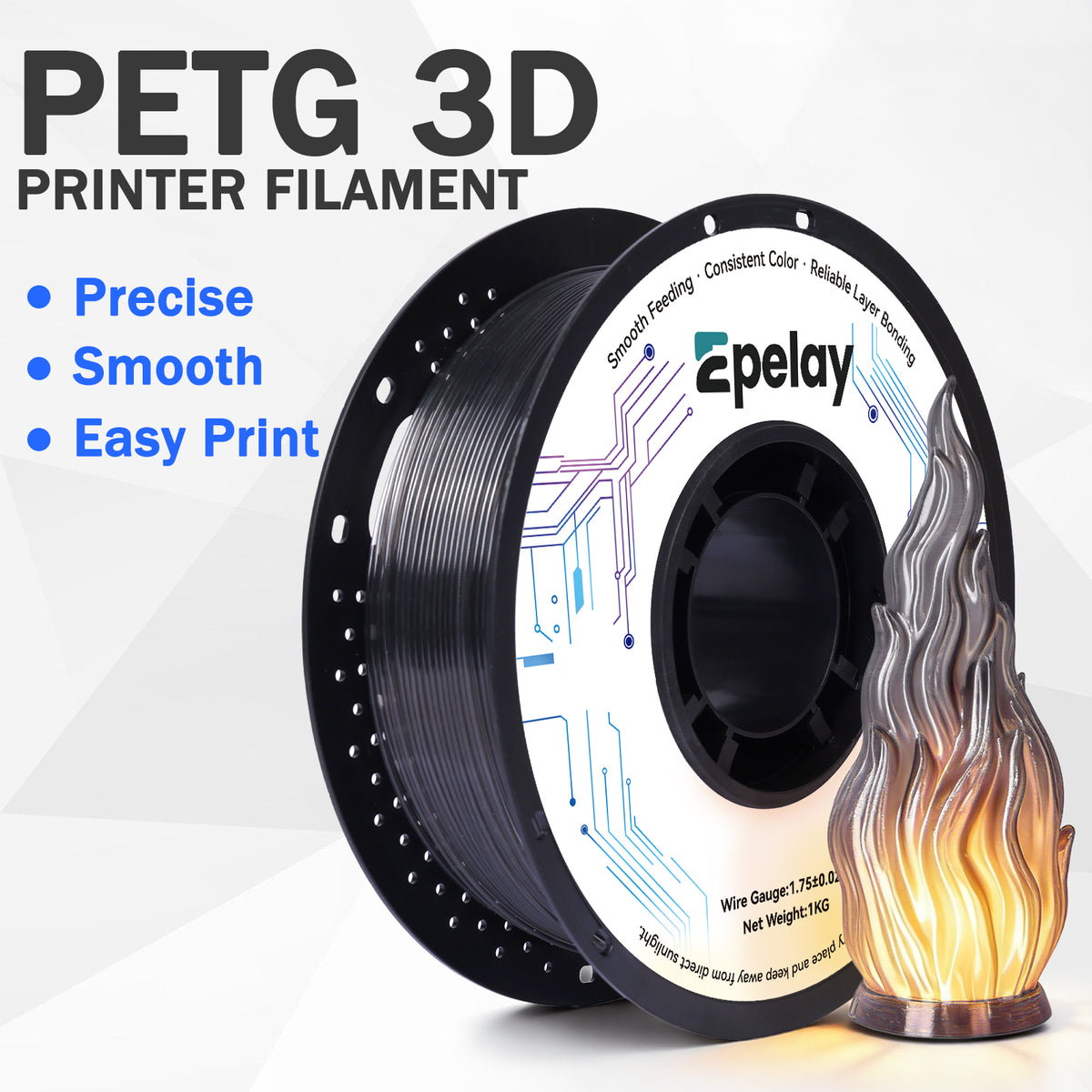 EPELAY PETG 3D Printer Filament 1.75mm, 1kg
