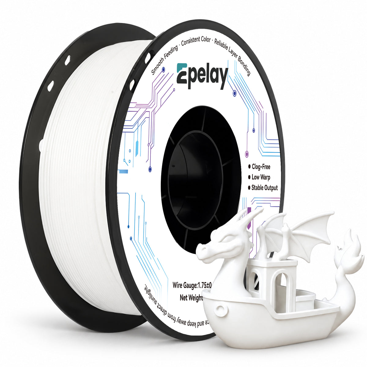 EPELAY PLA+ 3D Printer Filament 1.75mm, 1kg