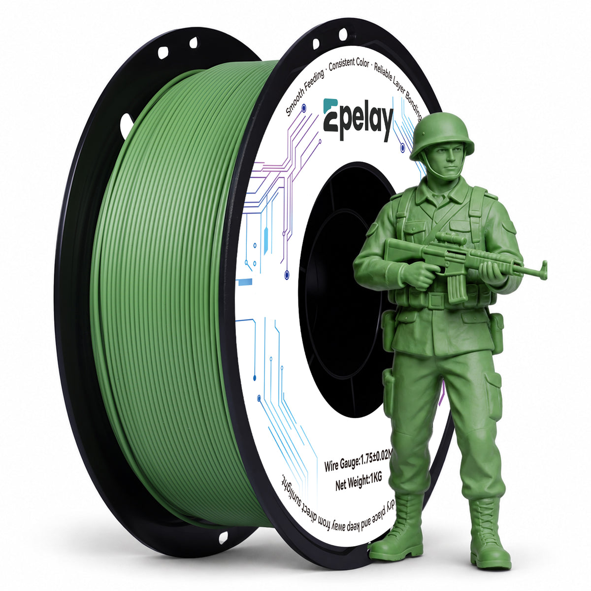 EPELAY PLA+ 3D Printer Filament 1.75mm, 1kg
