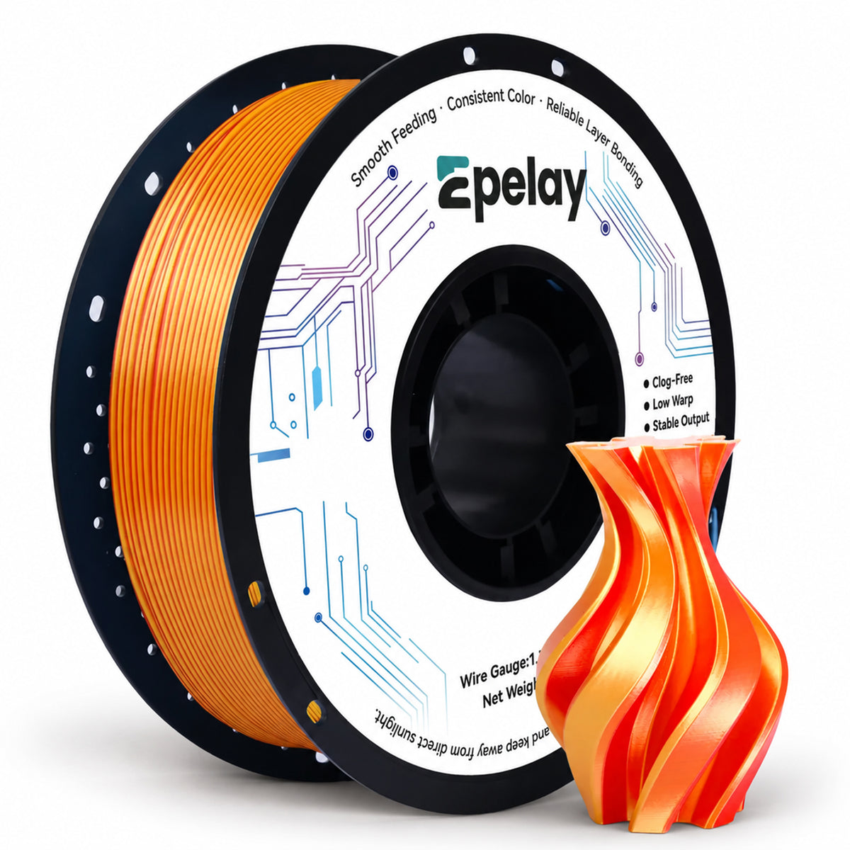 EPELAY PLA+ 3D Printer Filament 1.75mm, 1kg