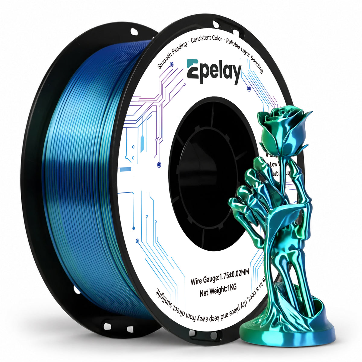 EPELAY PLA+ 3D Printer Filament 1.75mm, 1kg