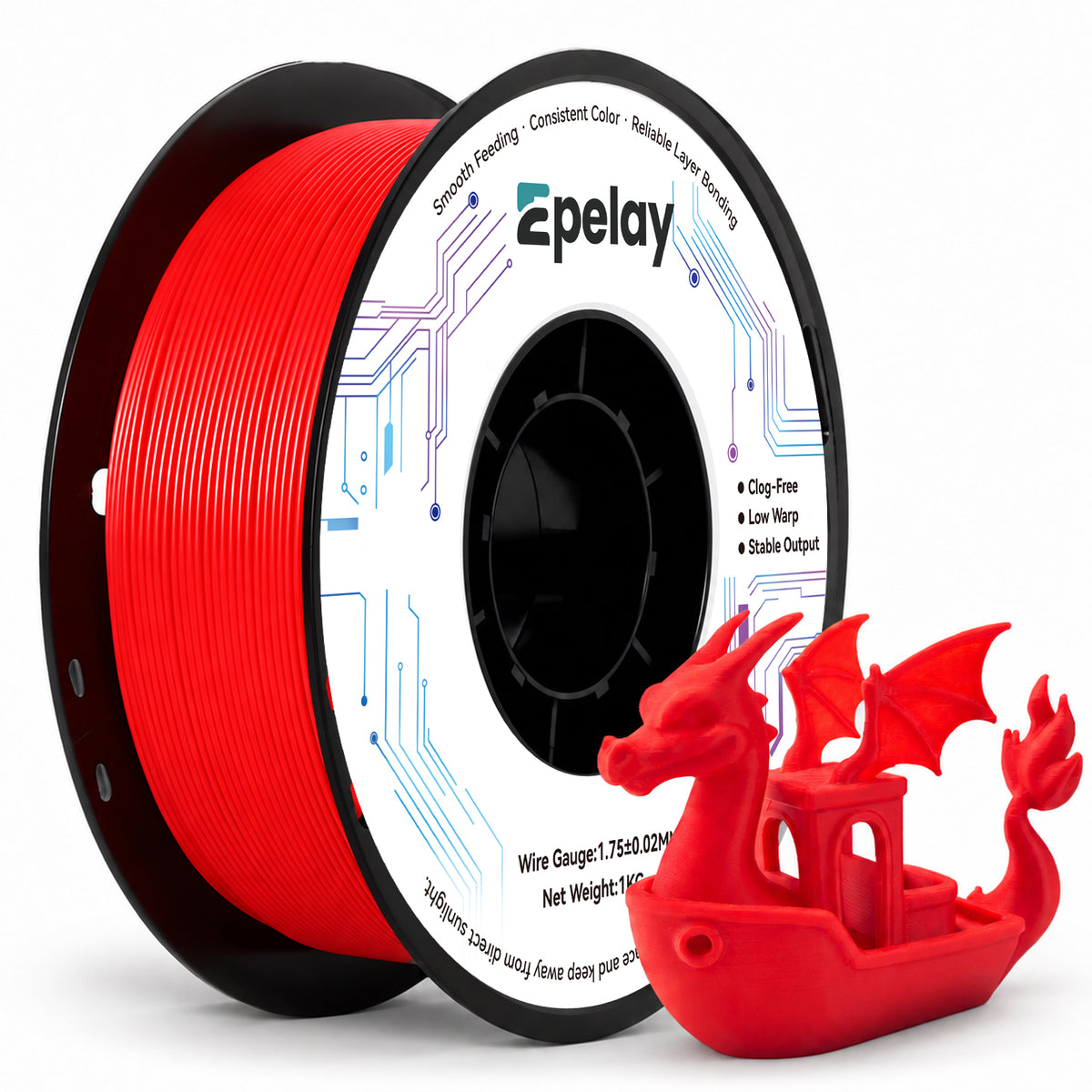 EPELAY PLA+ 3D Printer Filament 1.75mm, 1kg